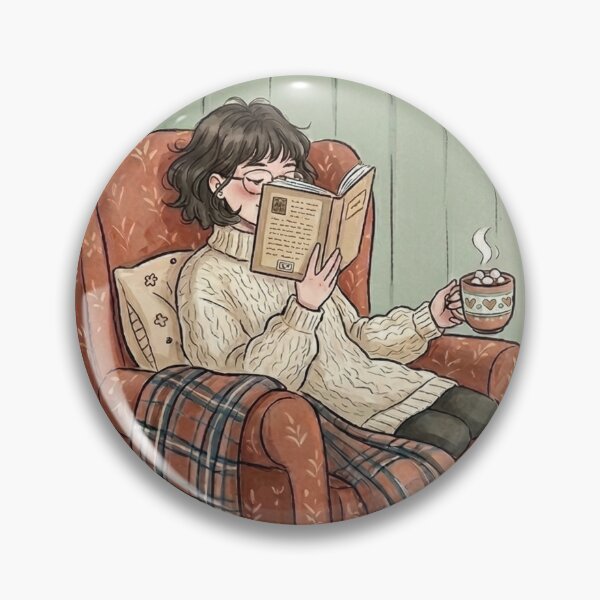 Item preview, Cozy Book Lover Aesthetic Girl!!! - Cozy Girl Book Lover - Girl reading in her cozy reading nook - A cozy paradise for book lovers designed and sold by SoffyLee586.
