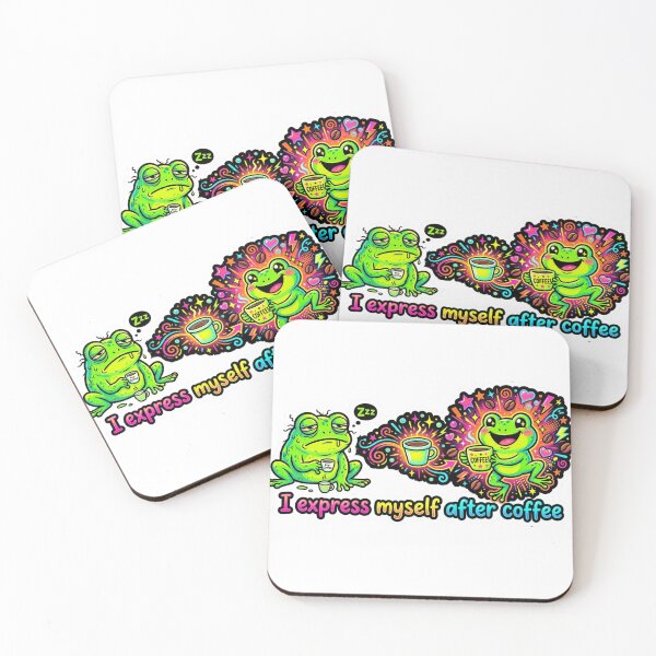 Item preview, Grumpy Frog Expressing Myself After Coffee designed and sold by Mochi-Sprites.