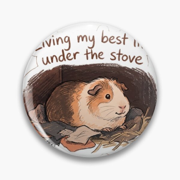 Item preview, Guinea Pig Living Best Life Under Stove designed and sold by Mochi-Sprites.