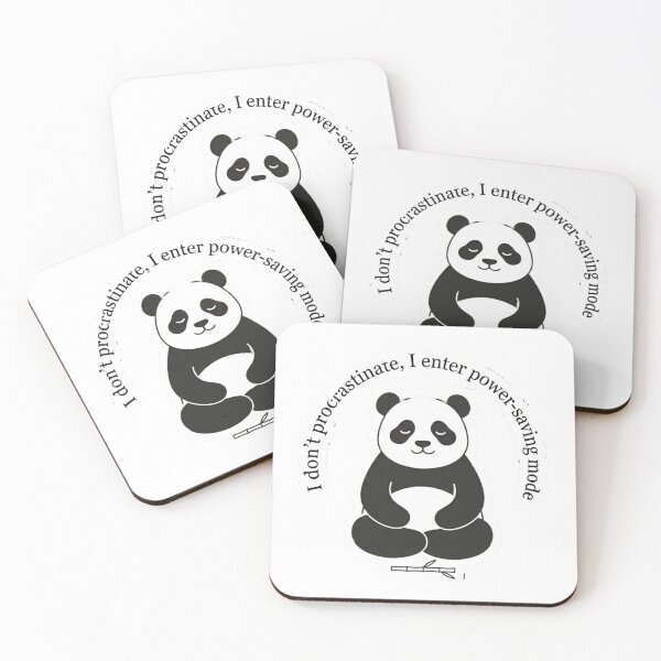 Item preview, Panda Power Saving Mode Not Procrastinating designed and sold by Mochi-Sprites.