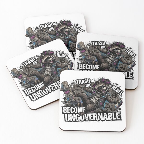 Item preview, Punk Raccoon Become Ungovernable Skate designed and sold by Mochi-Sprites.
