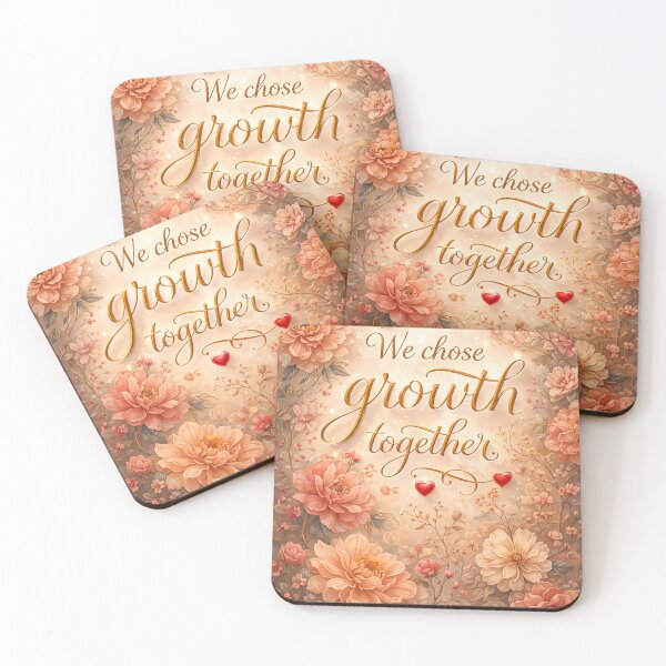 Item preview, We Chose Growth Together Love Quote | Relationship Growth Typography | Romantic Floral Printable designed and sold by Ned_Studio.
