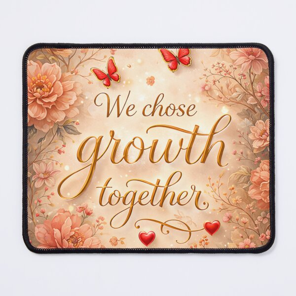 Item preview, We Chose Growth Together Love Quote | Relationship Growth Typography | Romantic Floral Printable designed and sold by Ned_Studio.