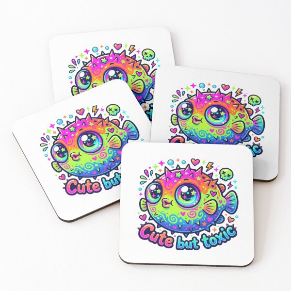 Item preview, Neon Pufferfish Cute But Toxic designed and sold by Mochi-Sprites.