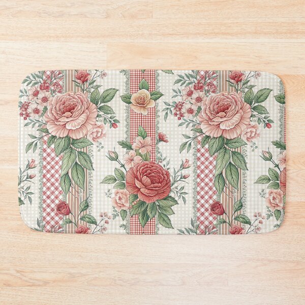 Item preview, Roses on patchwork designed and sold by Blue-Fall.