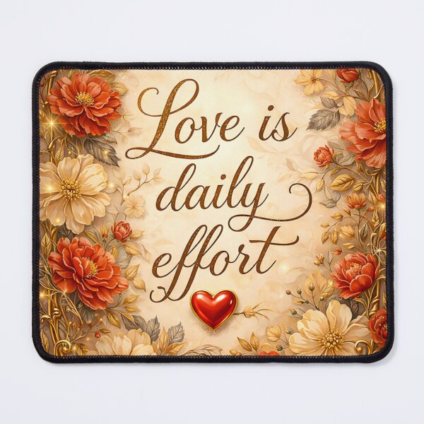 Item preview, Love is Daily Effort Romantic Quote | Marriage Motivation Printable | Relationship Commitment Art designed and sold by Ned_Studio.