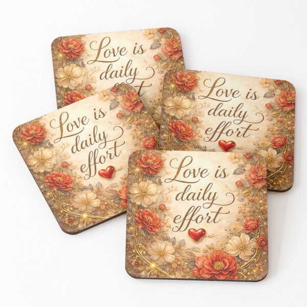 Item preview, Love is Daily Effort Romantic Quote | Marriage Motivation Printable | Relationship Commitment Art designed and sold by Ned_Studio.