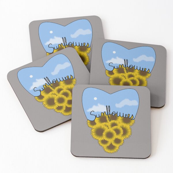 Item preview, Split Sunflower Hearts with Sky – Cottagecore Floral Girasol Aesthetic Design designed and sold by BelievingCreate.