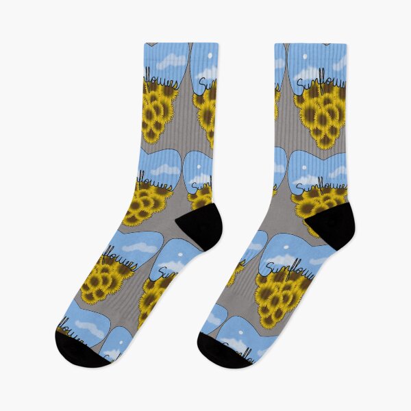 Item preview, Split Sunflower Hearts with Sky – Cottagecore Floral Girasol Aesthetic Design designed and sold by BelievingCreates.