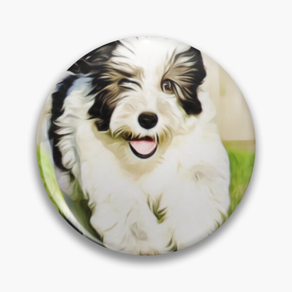 Item preview, A joyful Havanese puppy sprinting through a meadow. designed and sold by ZoroDesign.