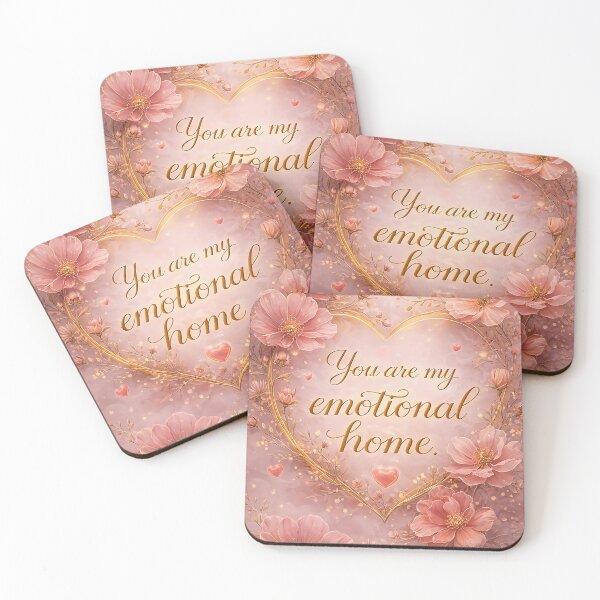 Item preview, You Are My Emotional Home Love Quote | Romantic Relationship Printable | Soft Floral Heart Design designed and sold by Ned_Studio.