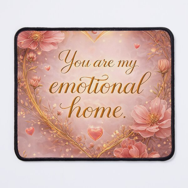 Item preview, You Are My Emotional Home Love Quote | Romantic Relationship Printable | Soft Floral Heart Design designed and sold by Ned_Studio.