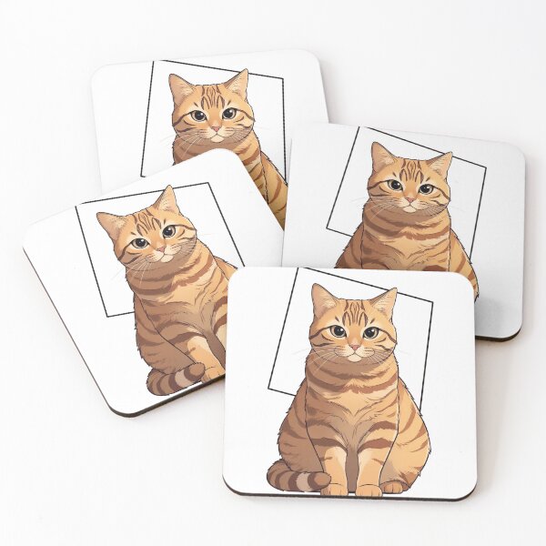 Item preview, Orange Tabby Cat Manga Art – Happy Tiger-Striped Cat Illustration designed and sold by lbgearhart.