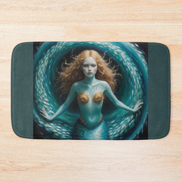 Item preview, Elegant Mermaid Portrait – Ocean Fantasy Fine Art Illustration designed and sold by Mirgonhood.