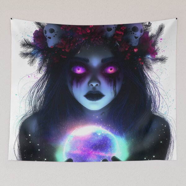 Item preview, She Who Holds the Galaxy Dark Witch Art designed and sold by DonaldWaltersxx.