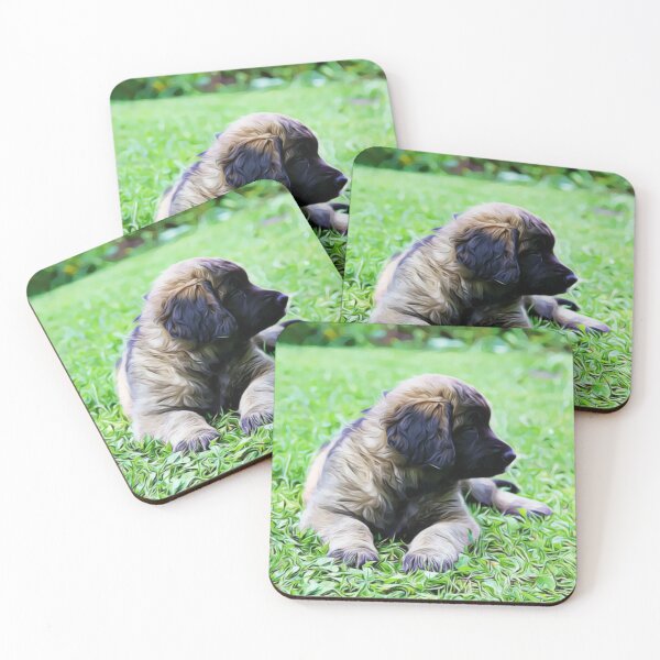 Item preview, A fluffy puppy resting in the grass designed and sold by ZoroDesign.