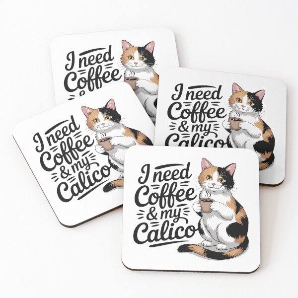 Item preview, I Need Coffee & My Calico Minimalist Cat Lover designed and sold by TrinaEspinoza.