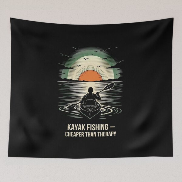 Item preview, Kayak Fishing Is My Therapy — Tight Lines & Good Vibes designed and sold by FlamaC.