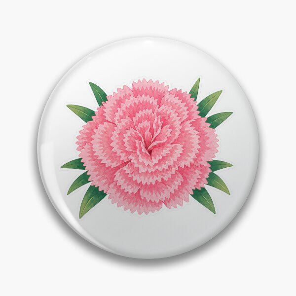 Item preview, Carnation Flower Sticker | Pink Botanical Close-Up Illustration | Carnation Gift for Flower Lover designed and sold by Symbol Universe.