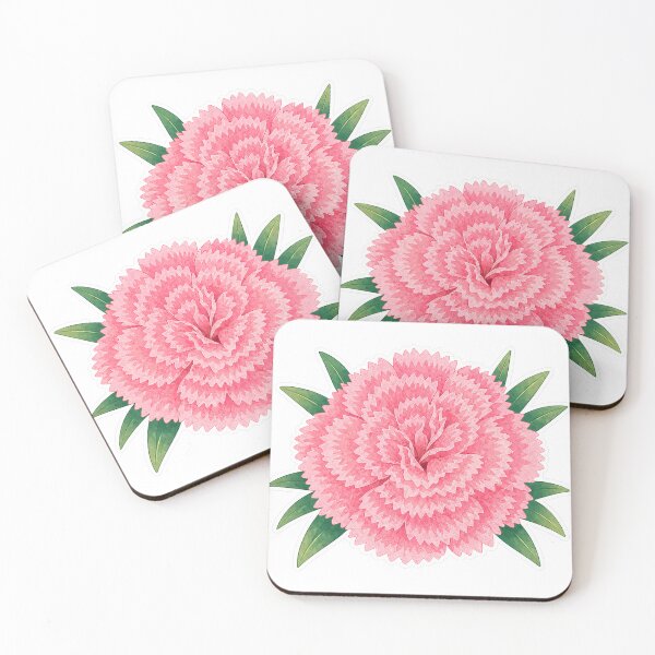 Item preview, Carnation Flower Sticker | Pink Botanical Close-Up Illustration | Carnation Gift for Flower Lover designed and sold by Symbol Universe.