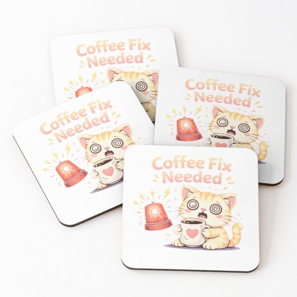 Artikelvorschau, Kaffeenotfall? ☕ | Gehirn reagiert nicht entworfen und verkauft von Kawaii Cosmos Cats.