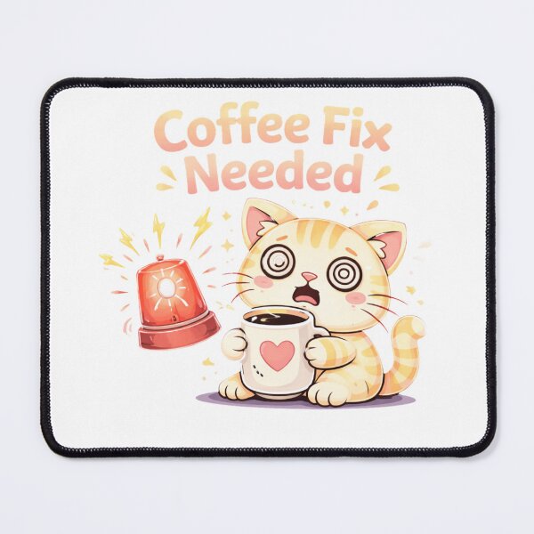 Item preview, Coffee Emergency ?☕ | Brain Not Responding designed and sold by Kawaii Cosmos Cats.