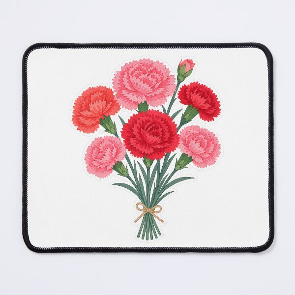 Item preview, Carnation Bouquet Sticker | Pink Red Botanical Flower Illustration | Carnation Gift for Mother's Day designed and sold by Symbol Universe.