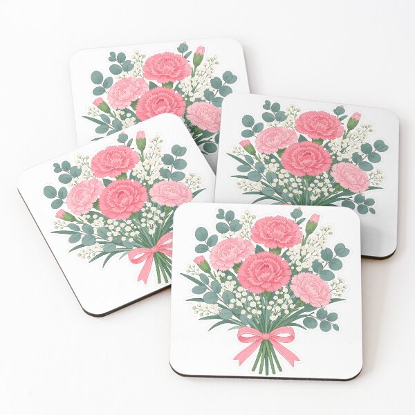 Item preview,  Carnation Bouquet Sticker | Pink Botanical Mixed Flower Illustration | Mother's Day Flower Gift designed and sold by Symbol Universe.