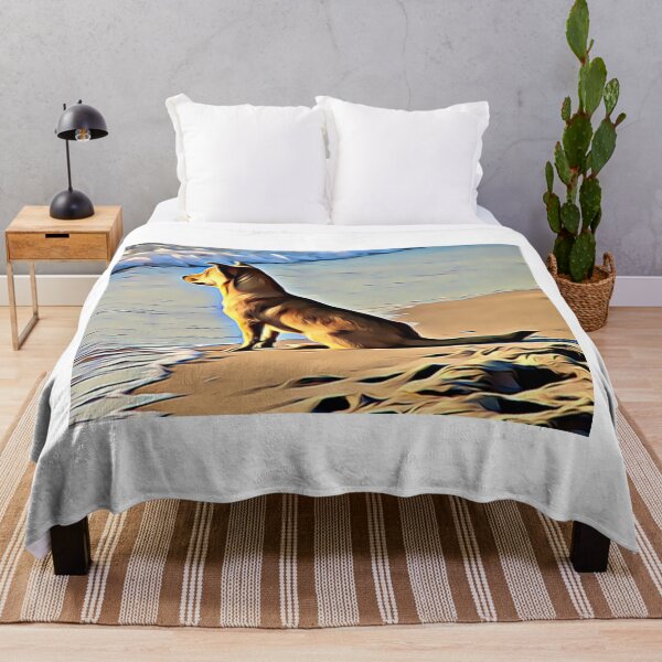 Item preview, A contemplative dog gazing at the ocean waves. designed and sold by ZoroDesign.