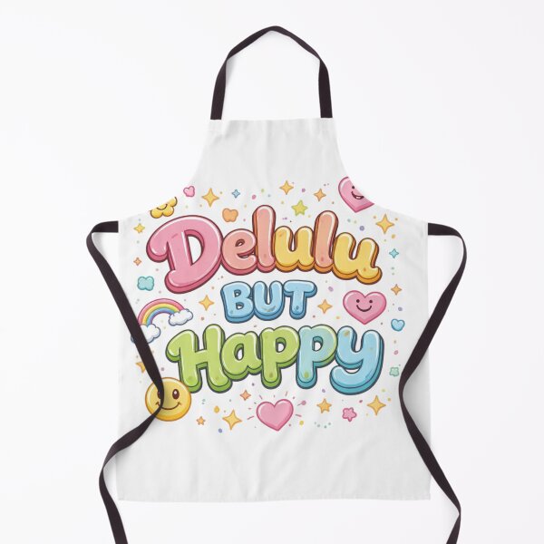 Item preview, Delulu But Happy Cute Aesthetic Quote | Funny Positive Vibes Y2K Typography Design designed and sold by Sanika arts .