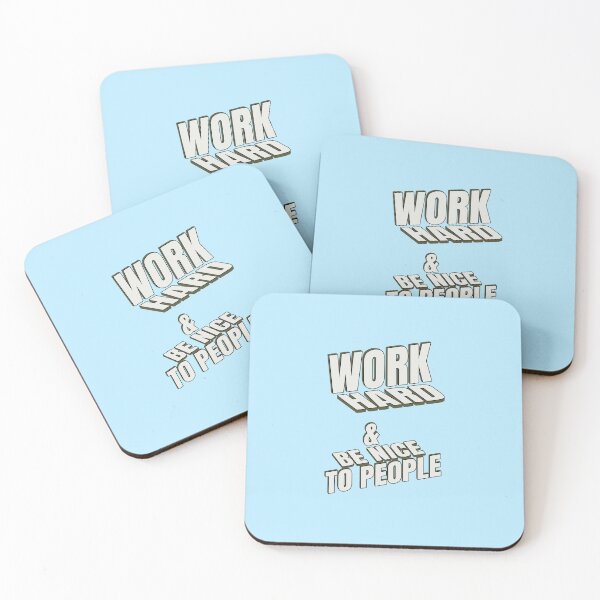 Item preview, Work Hard & Be Nice To People White Bold Quote designed and sold by creativerooney.