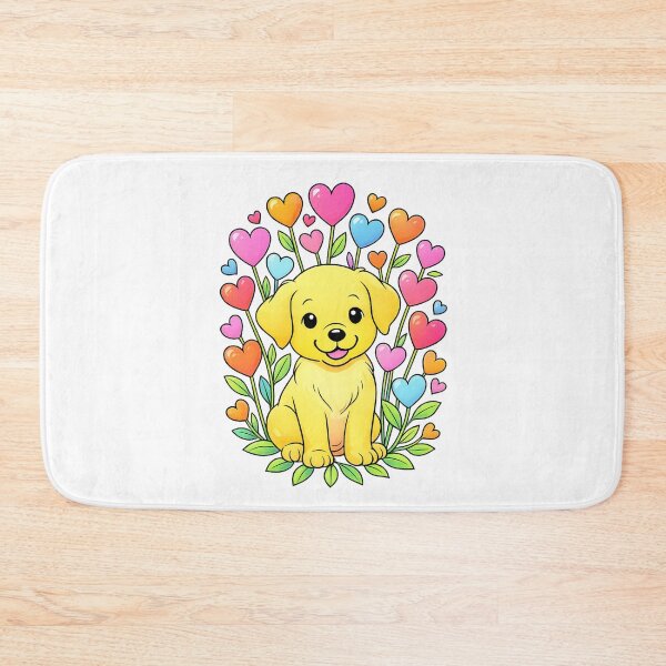 Item preview, Dog and Flowers Cute Floral Pet Art designed and sold by SoftSproutstu.