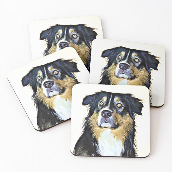 Item preview, A mesmerizing Australian Shepherd with a captivating gaze. designed and sold by ZoroDesign.