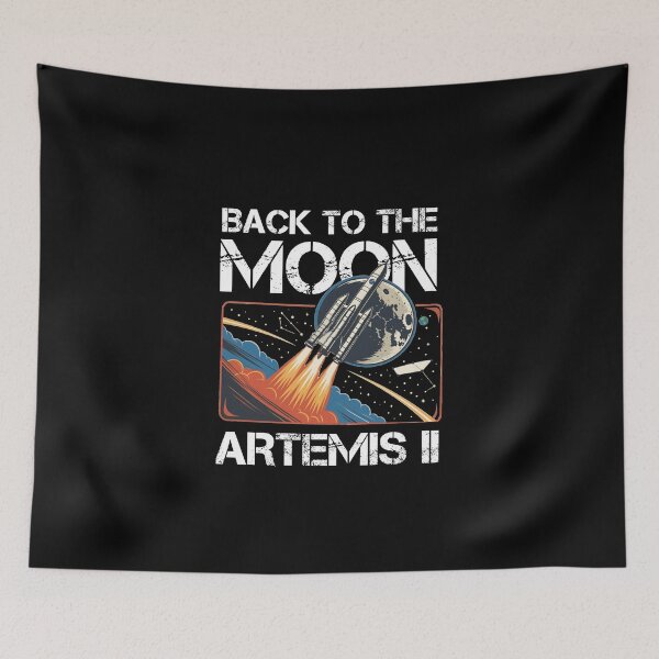 Item preview, Vintage Artemis II Back To The Moon designed and sold by JustuKitties.