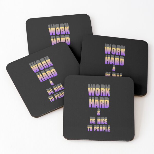 Item preview, Work Hard & Be Nice To People Gradient Purple Bold designed and sold by creativerooney.