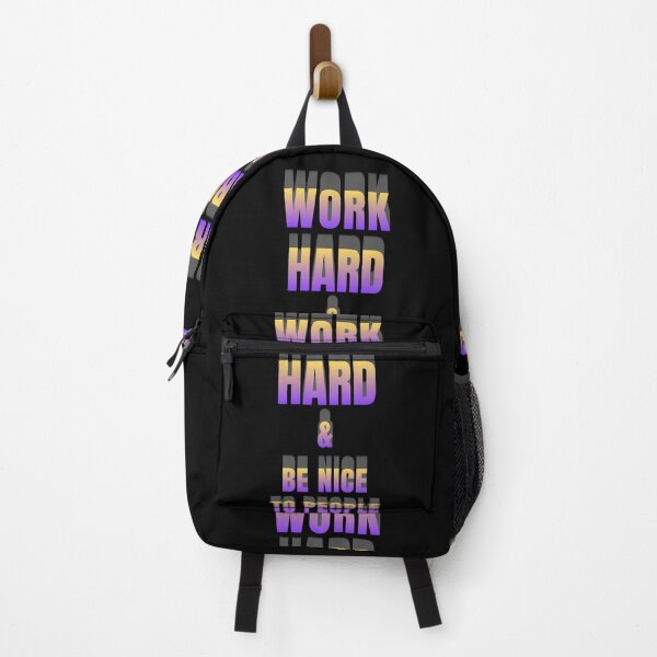 Item preview, Work Hard & Be Nice To People Gradient Purple Bold designed and sold by creativerooney.