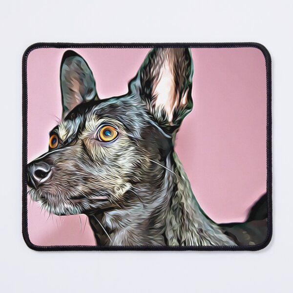 Item preview, A striking portrait of a dark-coated dog with intense amber eyes. designed and sold by ZoroDesign.