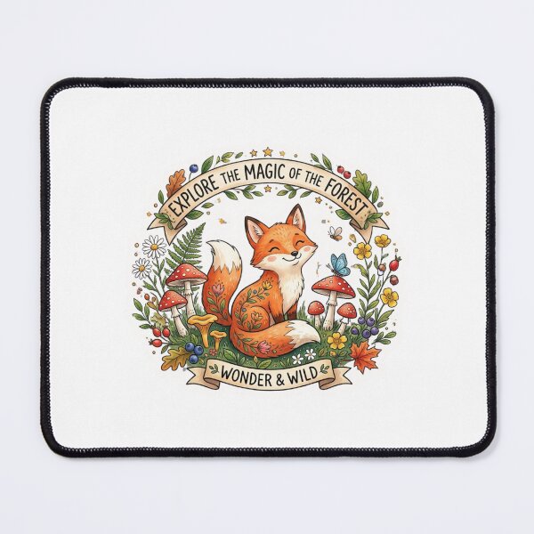 Item preview, Enchanted Fox and Botanical Wonderland Sticker designed and sold by KrisGraphic45.