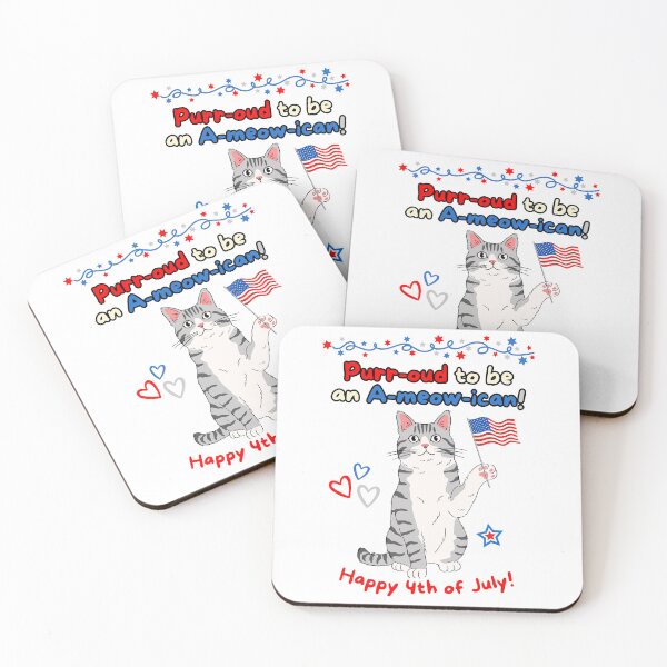 Item preview, 4 de julio, orgulloso de ser un gato gris ameucano designed and sold by MYCatStuff.