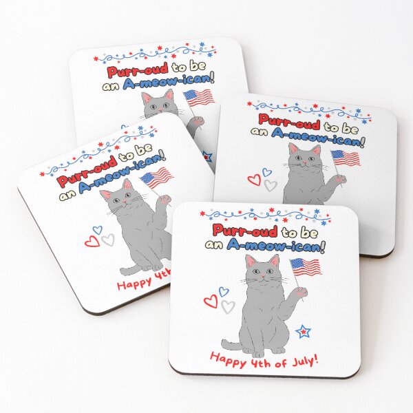 Item preview, 4 de julio, orgulloso de ser un gato gris ameucano designed and sold by MYCatStuff.