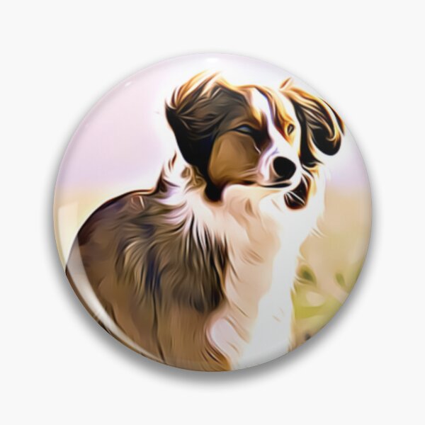 Item preview, An alert Australian Shepherd in a sunlit field. designed and sold by ZoroDesign.