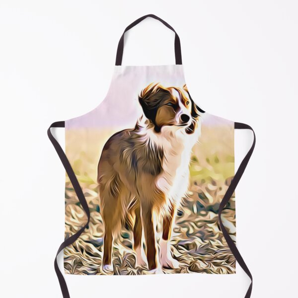 Item preview, An alert Australian Shepherd in a sunlit field. designed and sold by ZoroDesign.