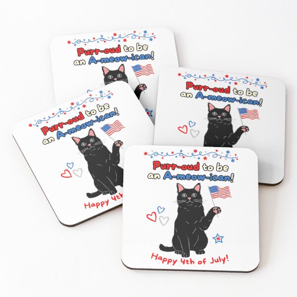 Item preview, 4 de julio, orgulloso de ser un gato negro ameucano designed and sold by MYCatStuff.