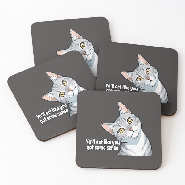 Item preview, Sassy Gray Cat Manga Art – "Ya’ll Act Like You Got Some Sense" designed and sold by lbgearhart.