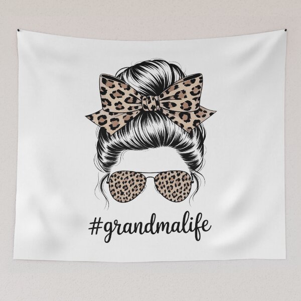 Item preview, Grandma Life Bleached Leopard Messy Bun Mother's day designed and sold by TyraYoung.