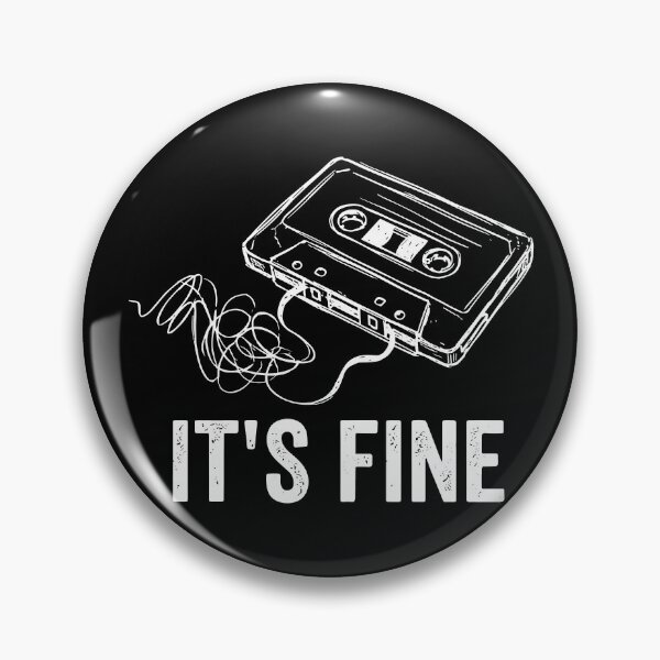 Artikelvorschau, „It's Fine“ – Retro-Musikkassette aus den 80er und 90er Jahren mit lustigem Humor entworfen und verkauft von Artifyo.
