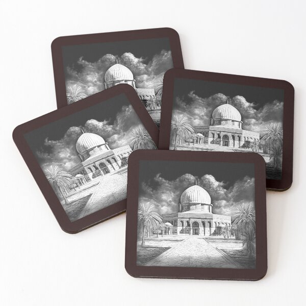 Item preview, Monochrome Domed Sanctuary Illustration | Dramatic Sacred Architecture Art designed and sold by inkoutninja.