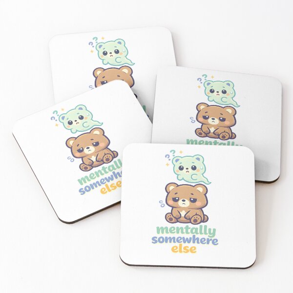 Item preview, Mentally Somewhere Else – Cute Kawaii Bear Spirit Anxiety Sticker designed and sold by Naviora.