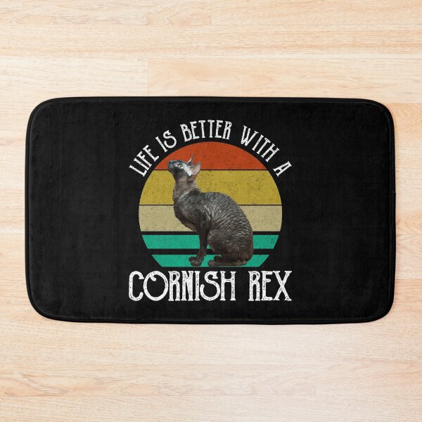 Artikelvorschau, Das Leben ist besser mit einem Cornish Rex entworfen und verkauft von Cat Lady Designs.