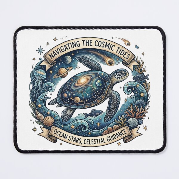 Item preview, Navigating the Cosmic Tides: Mystical Sea Turtle Galaxy Art designed and sold by KrisGraphic45.